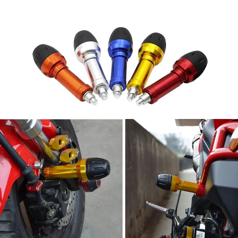 

Motorcycle Exhaust Pipe Bar Anti Falling Protection Frame Sliders CNC Aluminum Anti Crash Frame Sliders M8 M10 Bolt Universal