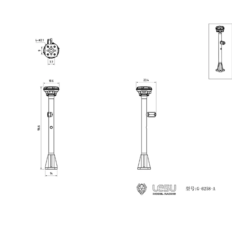 LESU RC Model Parts Metal Gps 3V Clearance Lamp For 1/14 Dt60 Crawler Bulldozer Outdoor Toys TH18251