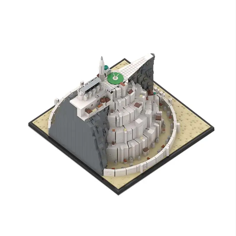 MOC العمارة الرائعة المدينة البيضاء LOTR وحدات العمارة بنة لتقوم بها بنفسك تجميع الطوب لغز لعبة هدايا عيد الميلاد ﻿
