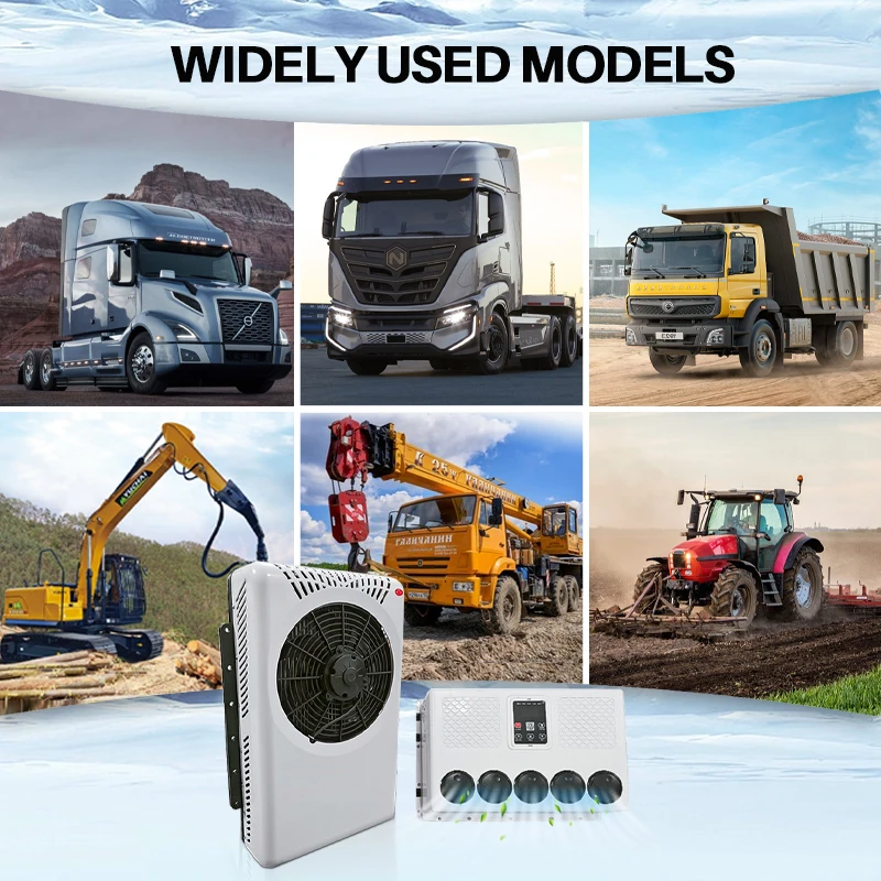 DC12V/24V RV 분할 굴삭기 전기 에어컨 자동차 트랙터 트럭 APU 주차 에어컨 공기 냉각기 공기 냉각