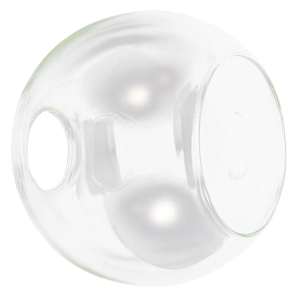 

Double Hole Round Glass Globe Lamp Shade Clear Glass Pendant Light Cover Dual Opening E27 Replacement Lampshade Modern Home
