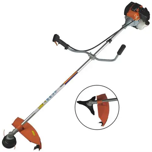 Small mechanical side hanging petrol lawn mower for good price