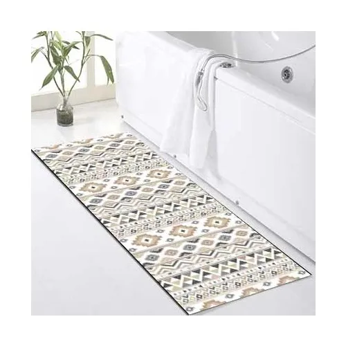 Else Kadser Authentic Retro Pattern Shower Bathtub Fronting Bath Mat