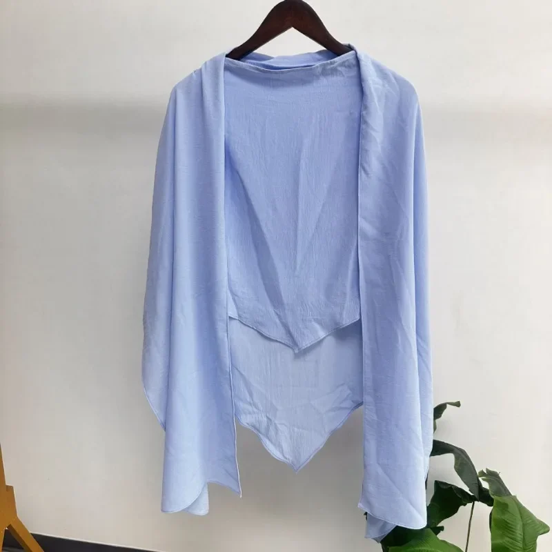 Women's Fashion Headscarf Middle East Solid Color Single Layer Hijab Shawl with Scarf H506