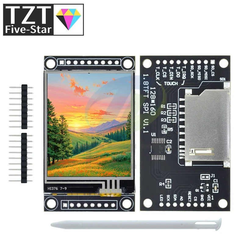 1.8 بوصة TFT وحدة LCD وحدة شاشة LCD SPI المسلسل 51 محرك 4 IO محرك TFT القرار 128*160 لاردوينو مع/بدون اللمس