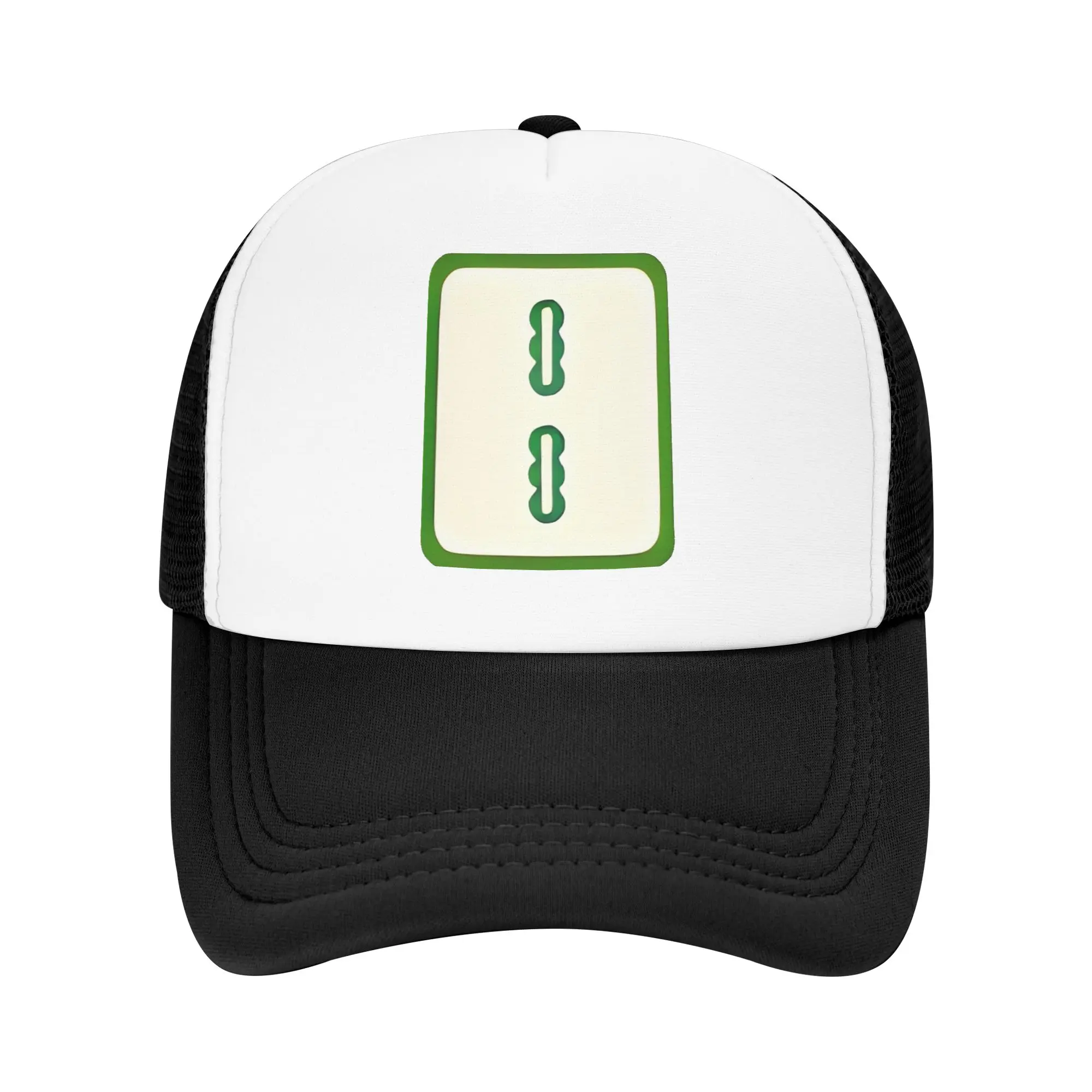 Fashion Interesting Mahjong Two strip Mesh baseball cap  Vintage Distressed Cap Male