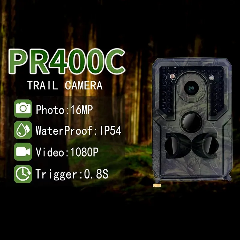 

PR400 hunting camera photo 16 mp 1080 p trap detector wildlife hd waterproof monitoring infrared night vision camera camera trap