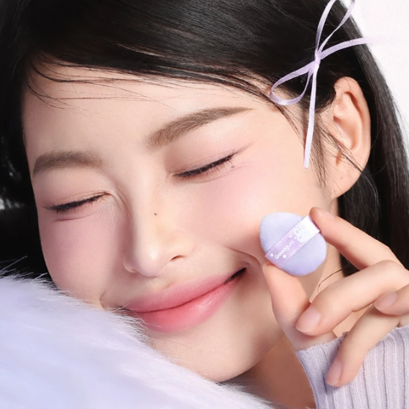 4 pçs/caixa mini pó facial fundação puff portátil macio cosméticos puff para aplicação de maquiagem ferramenta de beleza compõem essencial