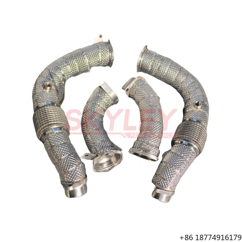 

X5m/x6m 4.4tt 2024 Tuning Straight Exhaust Downpipe 304 Stainless Steel High Temp TIG Welded Heat Shield Racing Exhaust