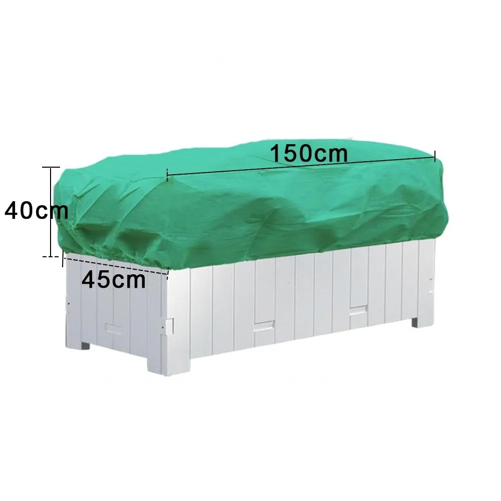 2Pcs Non‑Woven Plant Frost Protection Cover, Drawstring‑Equipped Freeze‑Shield Fabric Cloth For Outdoor Raised Garden Beds