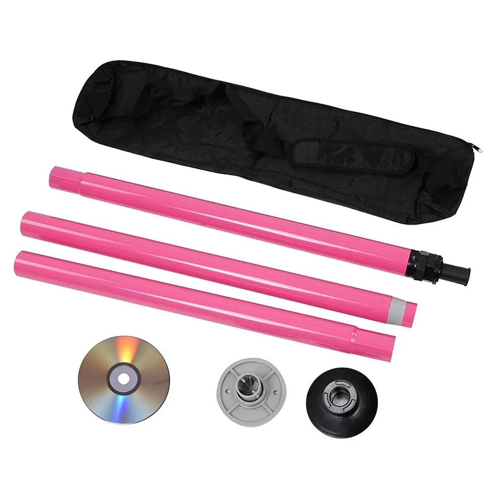 

45mm Pink Silicone Static Spinning Height Adjustable Dance Pole with Extension