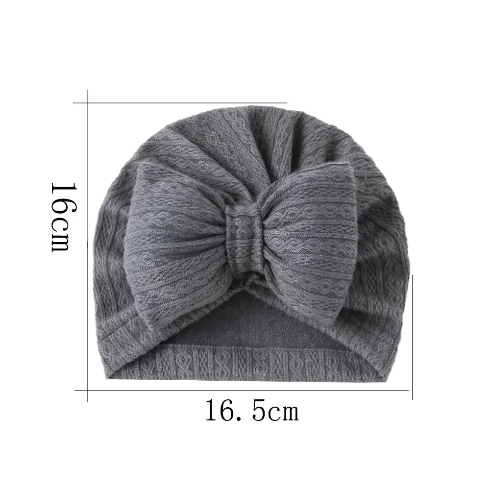 Newborn Turban Hats for Girls Boys Big Bow Baby Hat Toddler Kids Beanie Cotton Soft Infant Bonnet Accessories 7 Colors