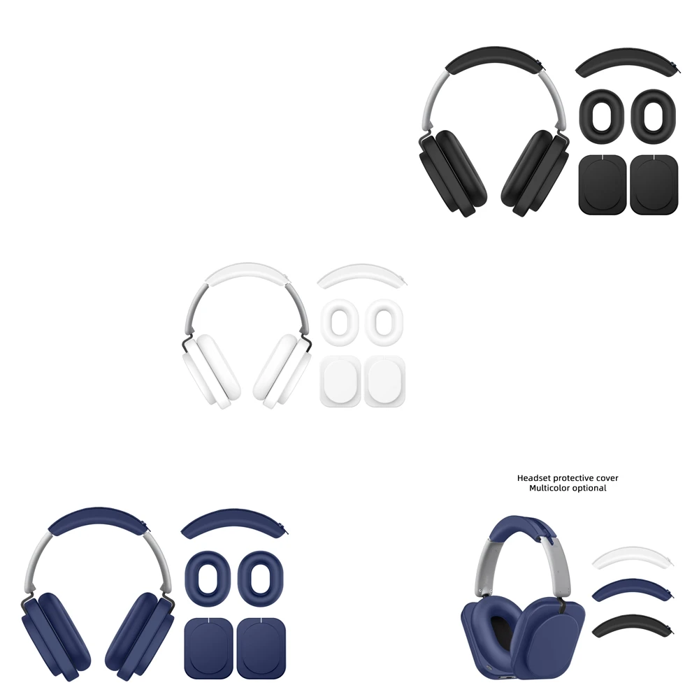 3-in-1 Silicone Case Cover for Nothing Headphone(1) Headphone Protective Case Shell Protective Case Headband Protective Case