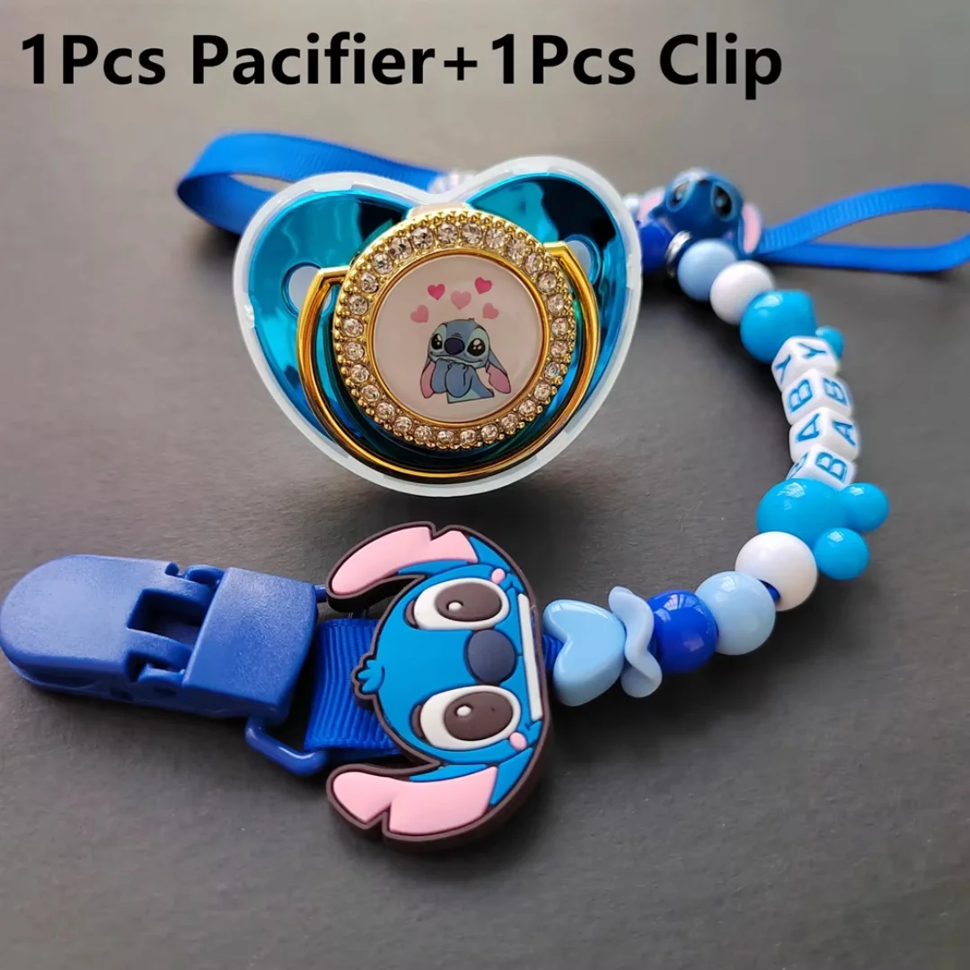 [Baby gift] Personalized baby Pacifier clip Baby silicone pacifier Shiny baby nipples BPA-free baby Tether Fake baby bath gift