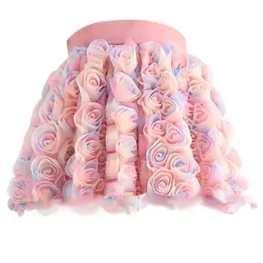 

Kids Baby Girls AB Reversible Tutu Skirt Rainbow Colorful Mesh Tulle Layered Puffy Petticoat Princess Ballet Underskirt