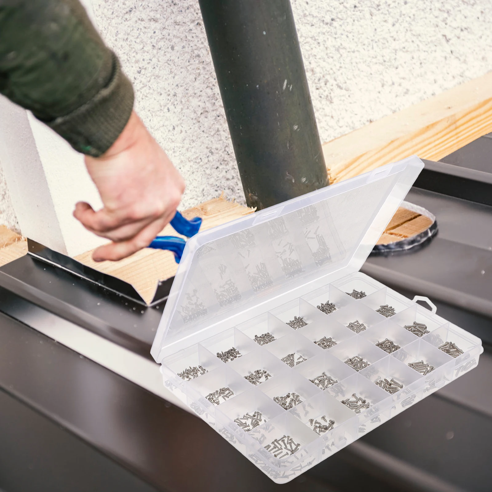 

1 set Self-Tapping Screws Set Stainless Steel Assorted Small Sheet Screws Kit for Home Office Industrial Use