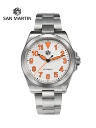 San Martin New 39.5mm Turbine Dial Pilot Watch NH35 Fashion Sports Automatic Mechanical Watches Sapphire Luminous 10Bar SN0132