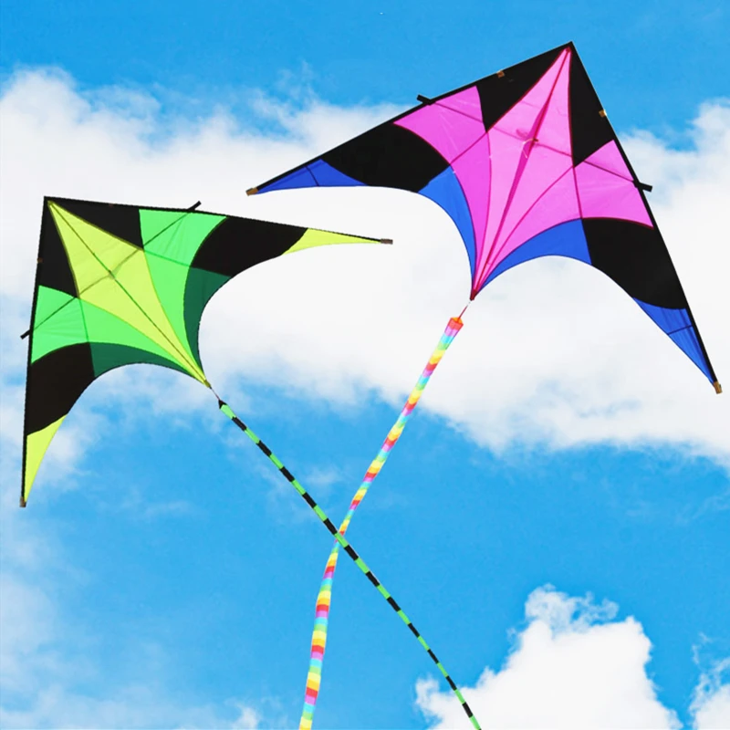 Free shipping delta kites flying toys for children kites factory nylon kites line professional kites ripstop nylon fabric wind