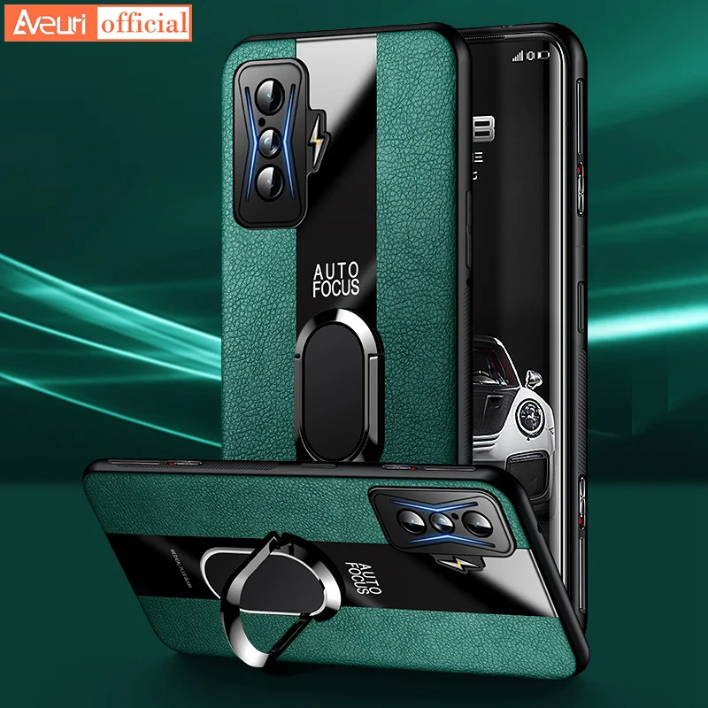 Custodia in pelle con supporto ad anello per Xiaomi Redmi K40 K50 custodia da gioco custodia in Silicone per telefono Poco F3 F4 GT F2 X3 NFC X4 Pro