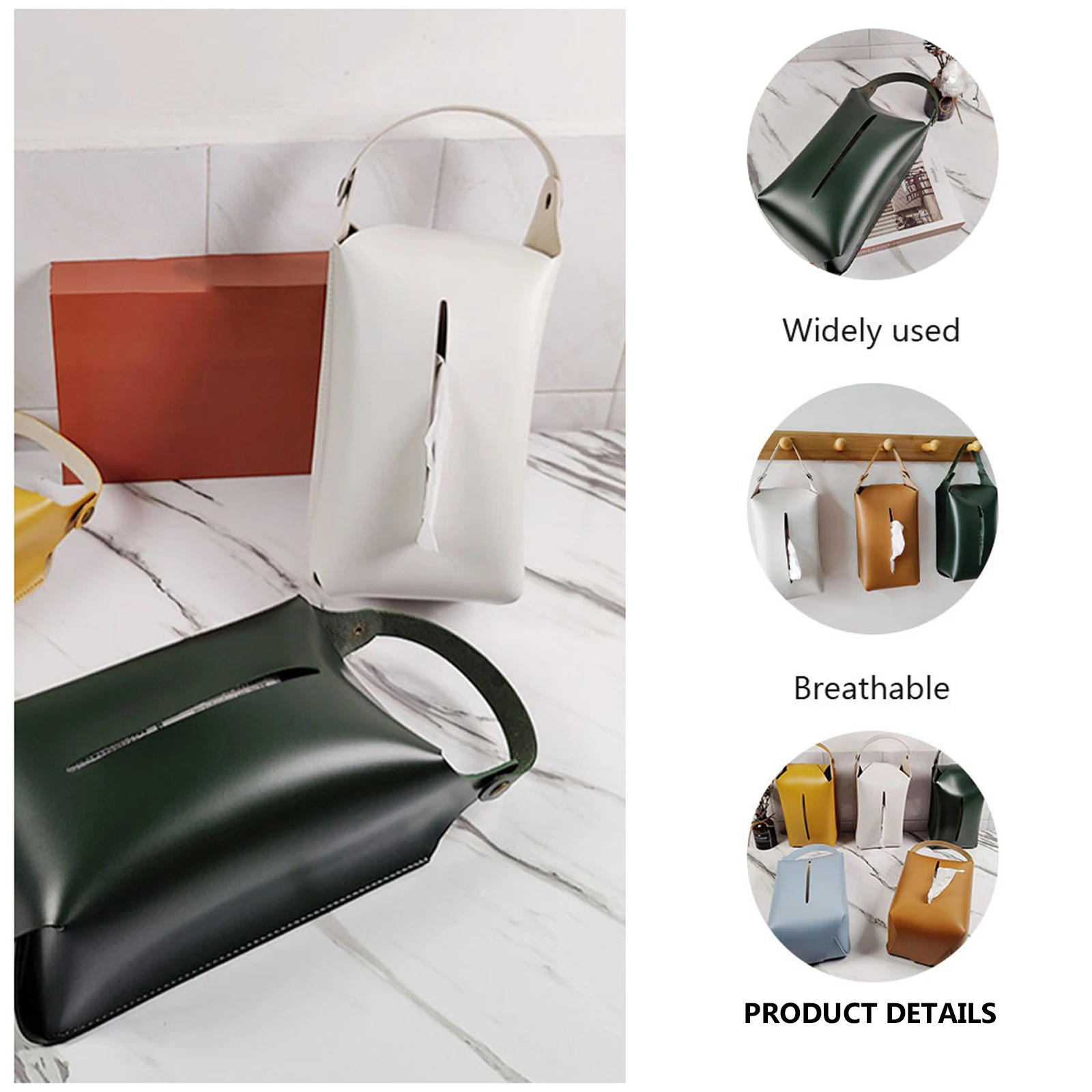 

1pc Premium Tissue Box for Car Home Waterproof Breathable Desktop Napkin Container Lightweight Cuboid Storage Organizer