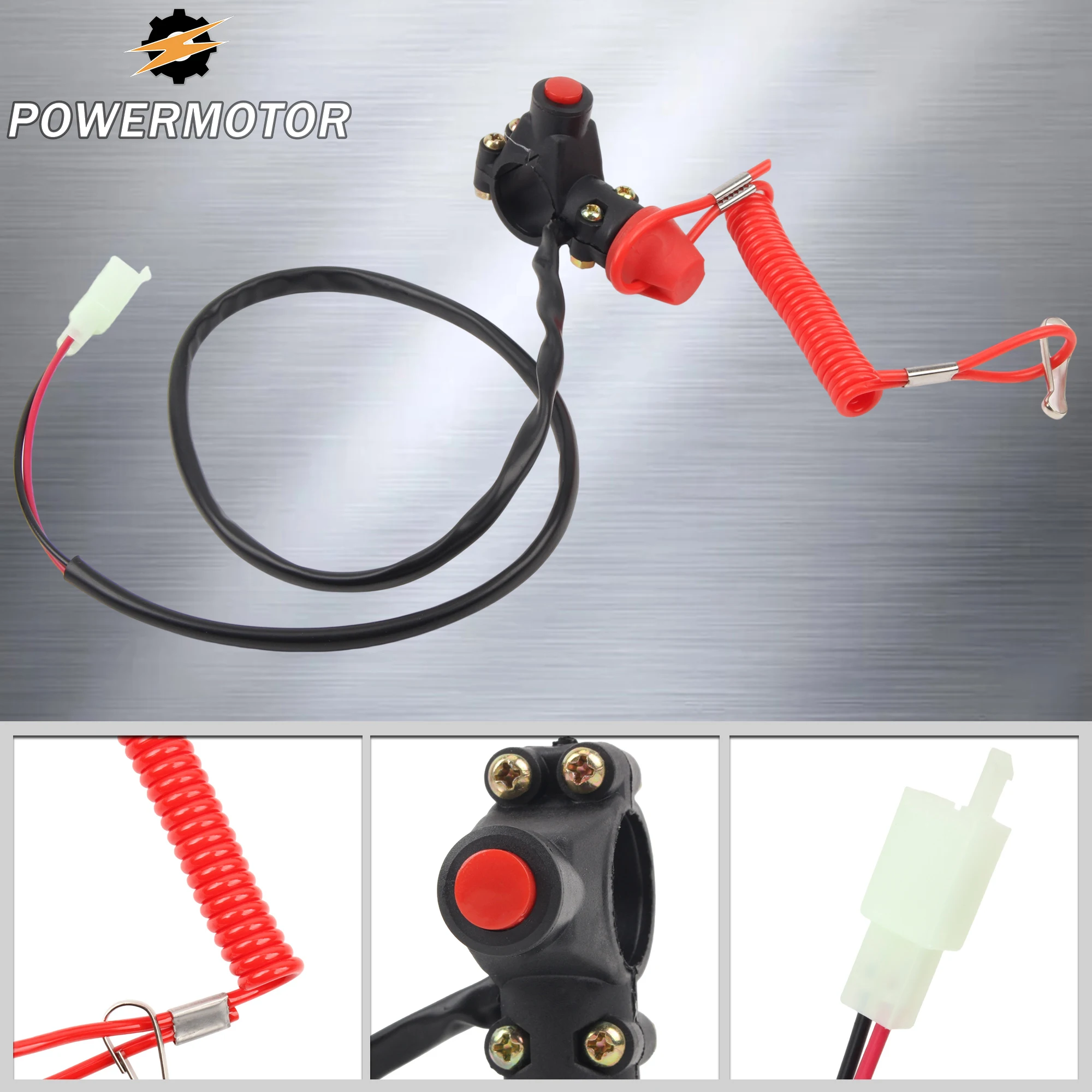 Universal Motorcycle Tether Lanyard Emergency Kill Stop Engine Switch Push Button For Yamaha Honda Suzuki Marine ATV Quad Yacht
