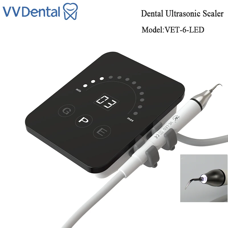 เครื่องทำความสะอาดฟัน vvdental อัลตราซาวด์ vvvdental Scaler Vet-6/Vet-LED หน้าจอสัมผัส dental Scaler สำหรับกำจัดคราบจุลินทรีย์และแคลคูลัส