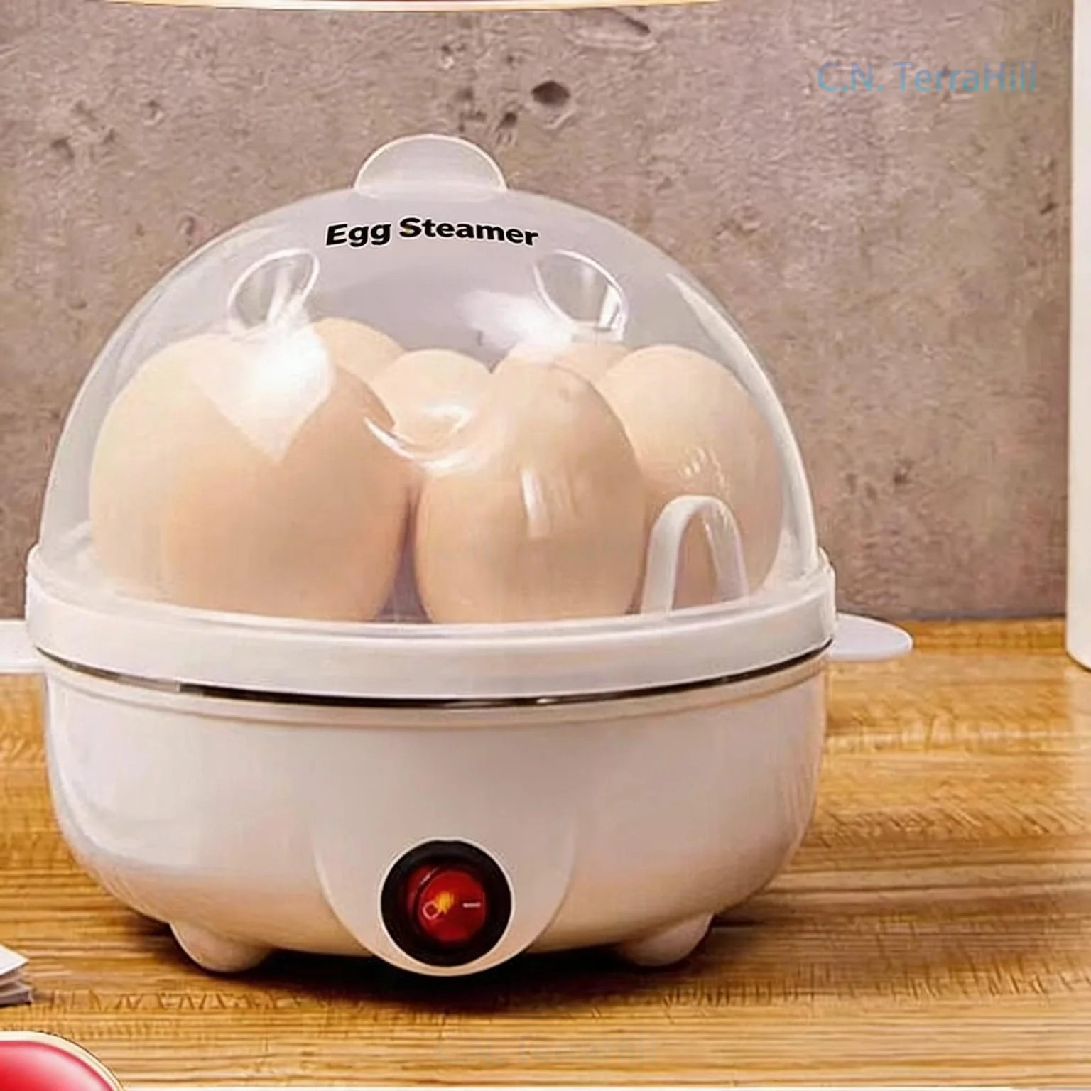 Double Layer Egg Cooker Steamer with Auto Shut Off, Mini Electric Breakfast Maker for Home, Japan Import