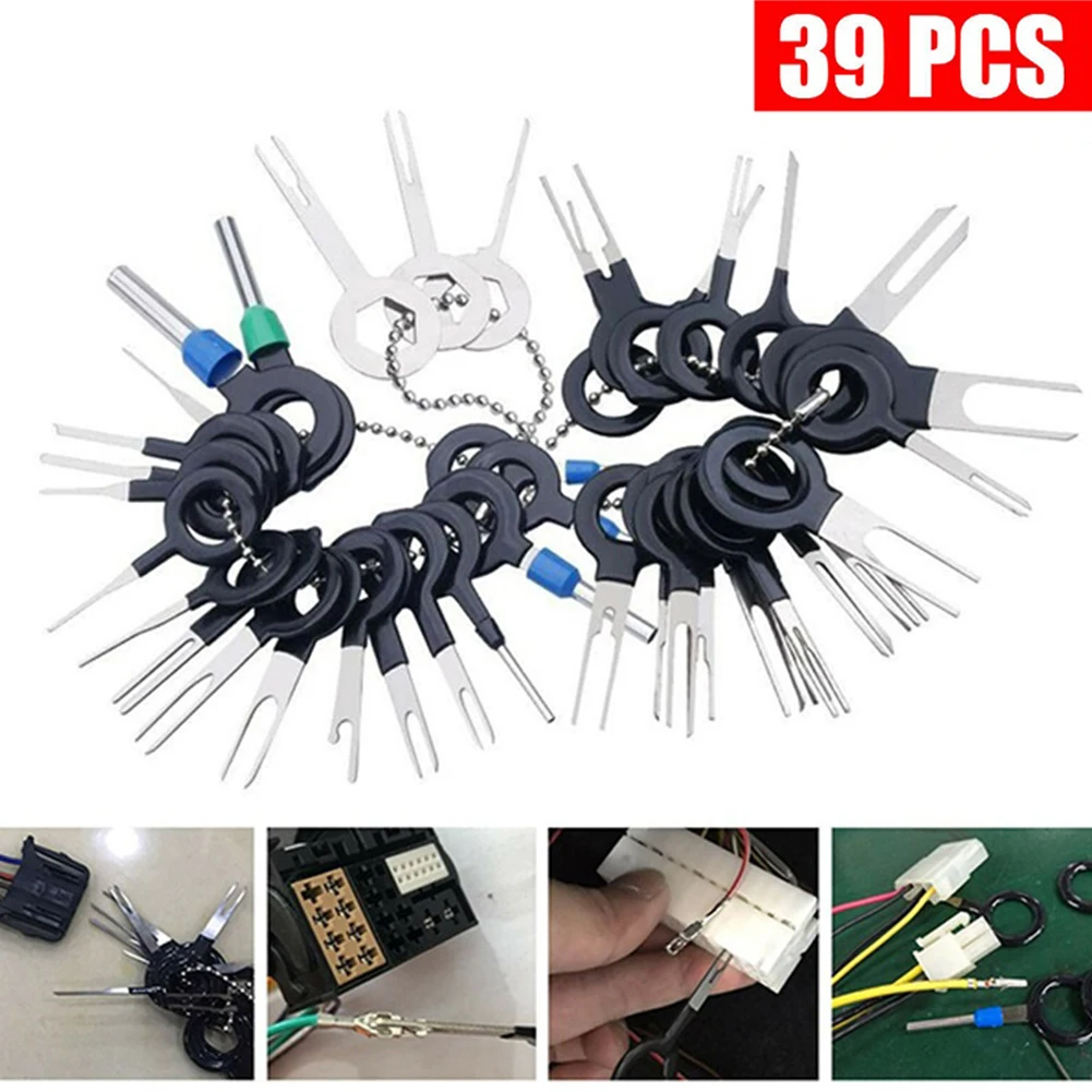 39PCS Terminal Removal Tool Extractor Pin Automotive Car Wire Connector Automotive Wiring Harness Terminal Removal Tools
