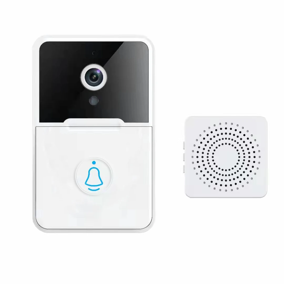 AAA Battery Power Cloud Storage Wireless WIFI Doorbell With Chime Visual Door Phone  Intercom Peephole Viewer