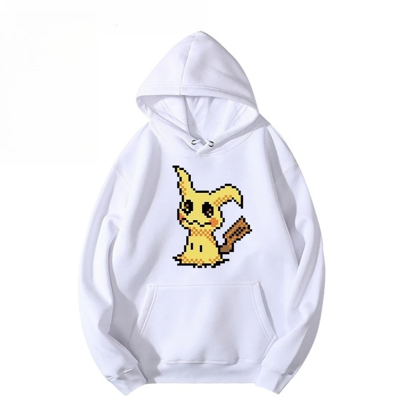 

Pokémon Mimikyu Nostalgic Pixel Style Cotton Hoodie Men and Women Autumn and Winter New Harajuku Trend Loose Casual Sweater Top