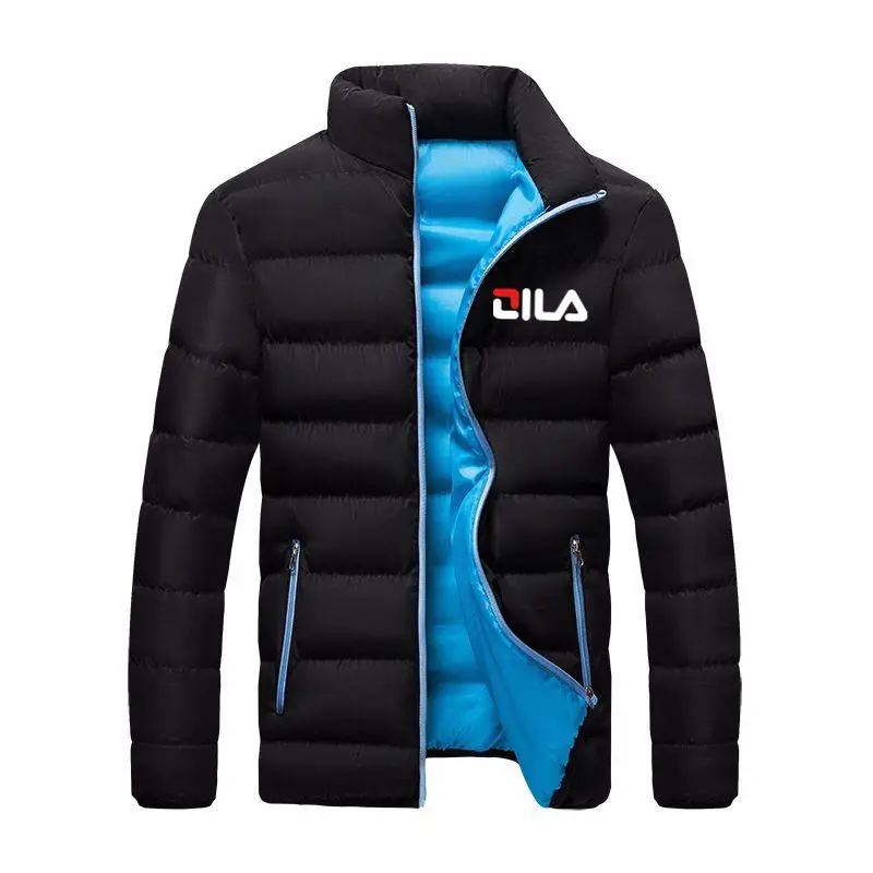 Chaqueta acolchada de algodón con cuello levantado para hombre, abrigo deportivo ligero y cálido para negocios y oficina, novedad de invierno de 2024