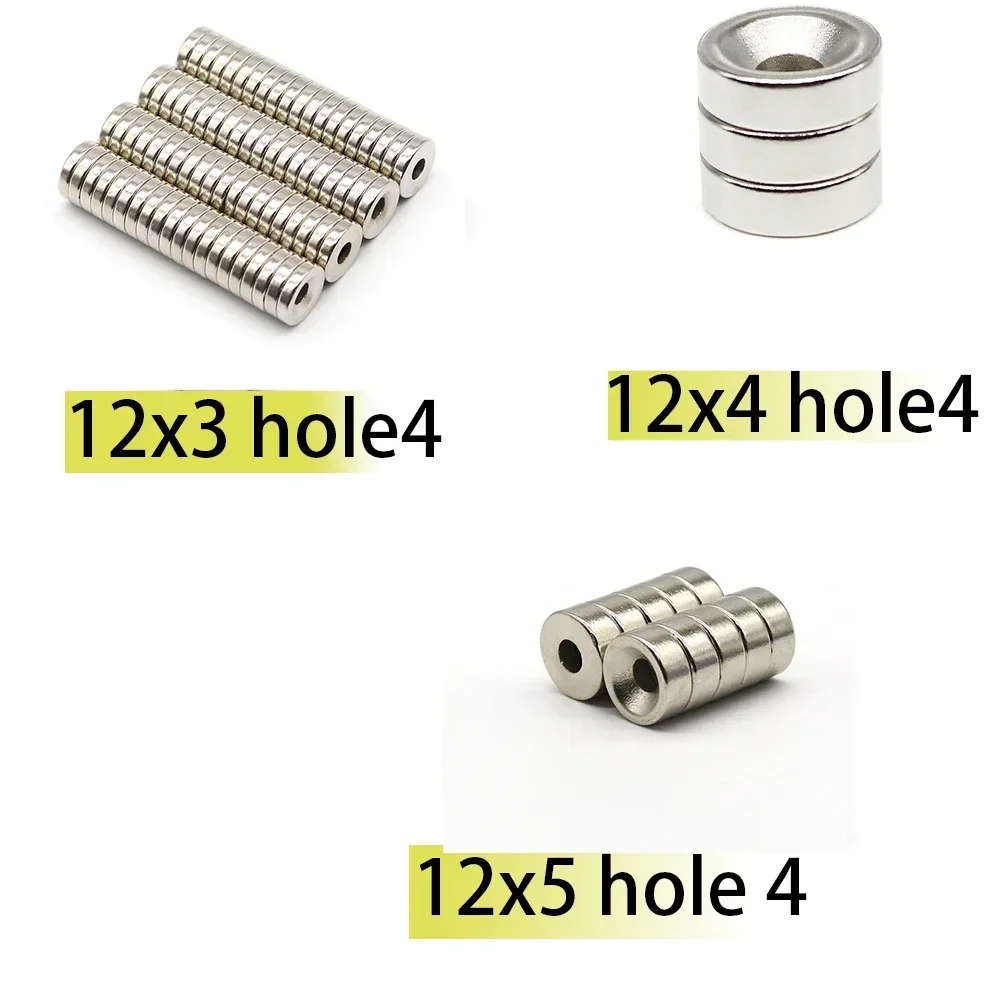 

N35 12x3-4 12x4-4 12x5-4 Hole Strong NdFeB Neodymium Magnet Super Power Search Powerful Round Countersink Disc Magnetic Screw