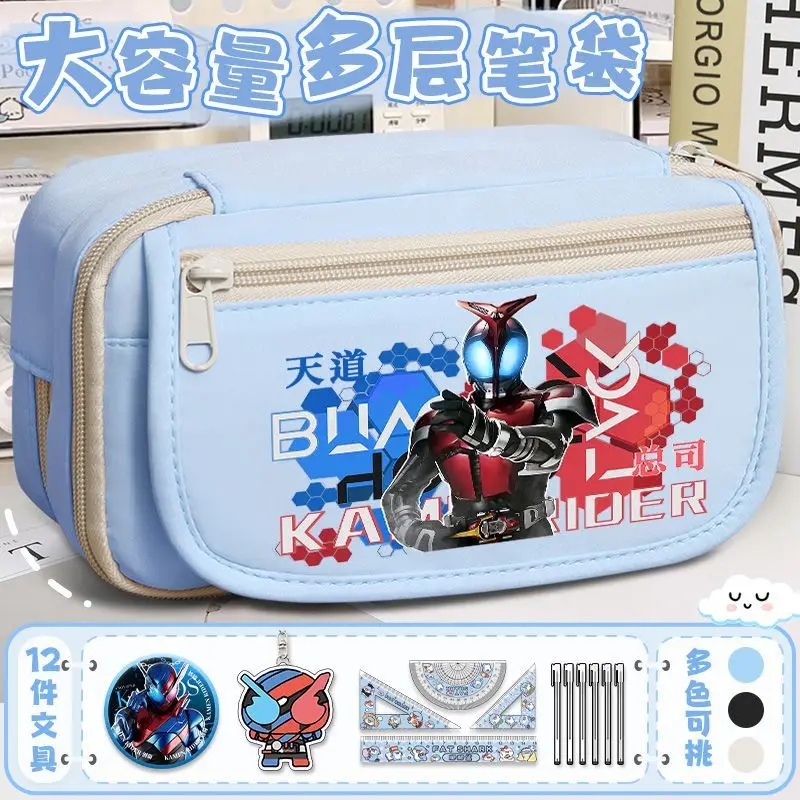 Neues Masked Rider Federmäppchen mit großem Fassungsvermögen, hohem Farbwert, personalisiertem Cartoon-Design, mehrschichtigem Fächersystem für Schüler, Schreibwarenbox – Detail 8