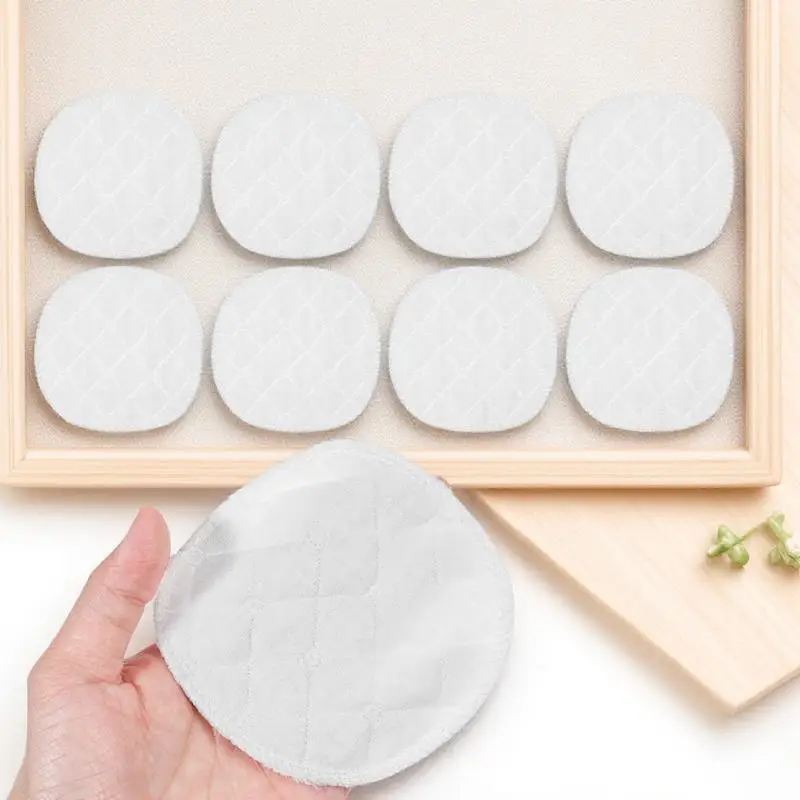 12Pcs Contoured Reusable Breast Pads Washable Nursing Pads Ultra Absorbent 3-Layer Protection for Lactating Women with Sensitive