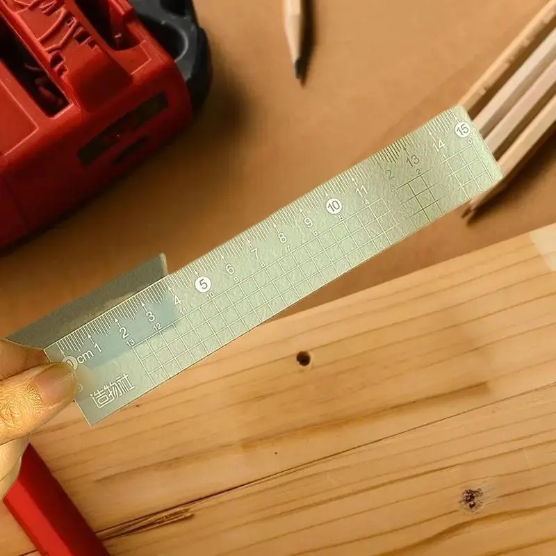 4PCS/Set Square Transparent Measuring Ruler 15CM Jelly Ruler Set Thickened Measuring Stationery Set Student Gift