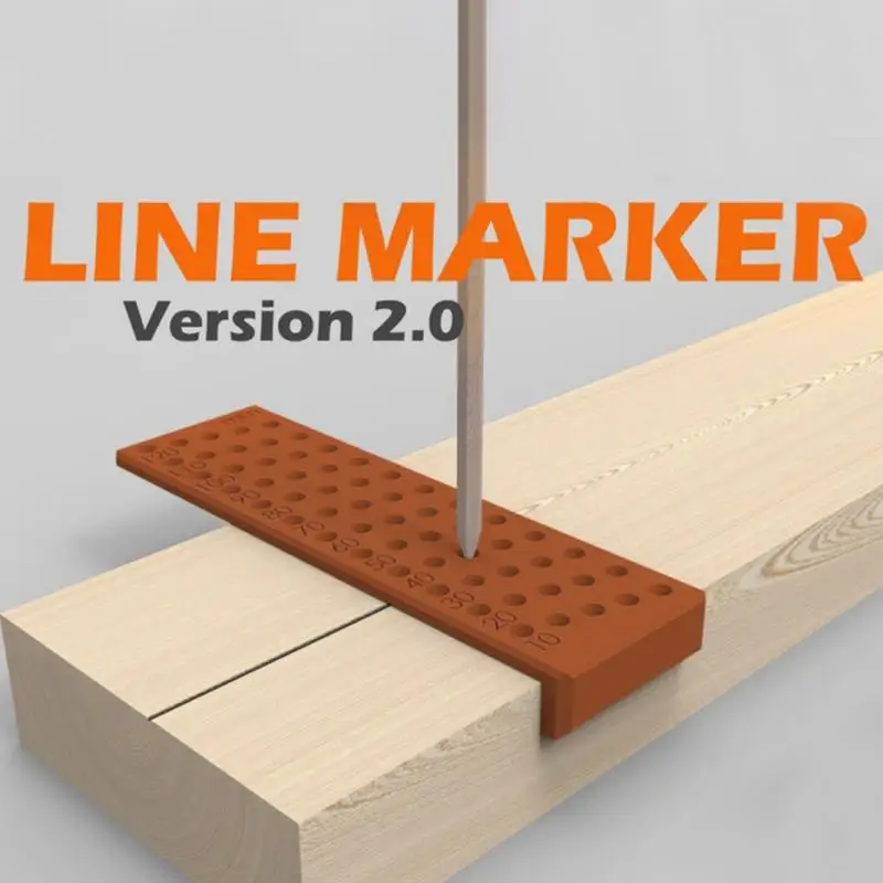 Wood Marking Gauge 3D Printed Woodworking Marking Ruler 3D Printed Measuring Tools Scribing Home Decor For Craft Sewing &