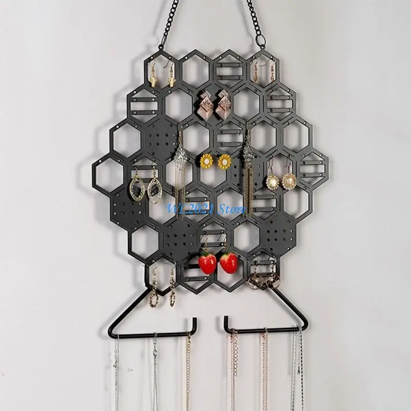 G5GC Подвесная стойка для хранения зажимов для ушей, стеллаж для хранения ювелирных изделий, подвесные серьги-гвоздики и стеллаж