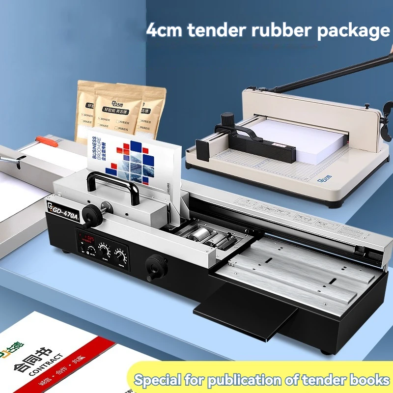 

Glue Binding Machine Desktop Hot Melt Adhesive binding machine Tender Book Document Binding Machine Office