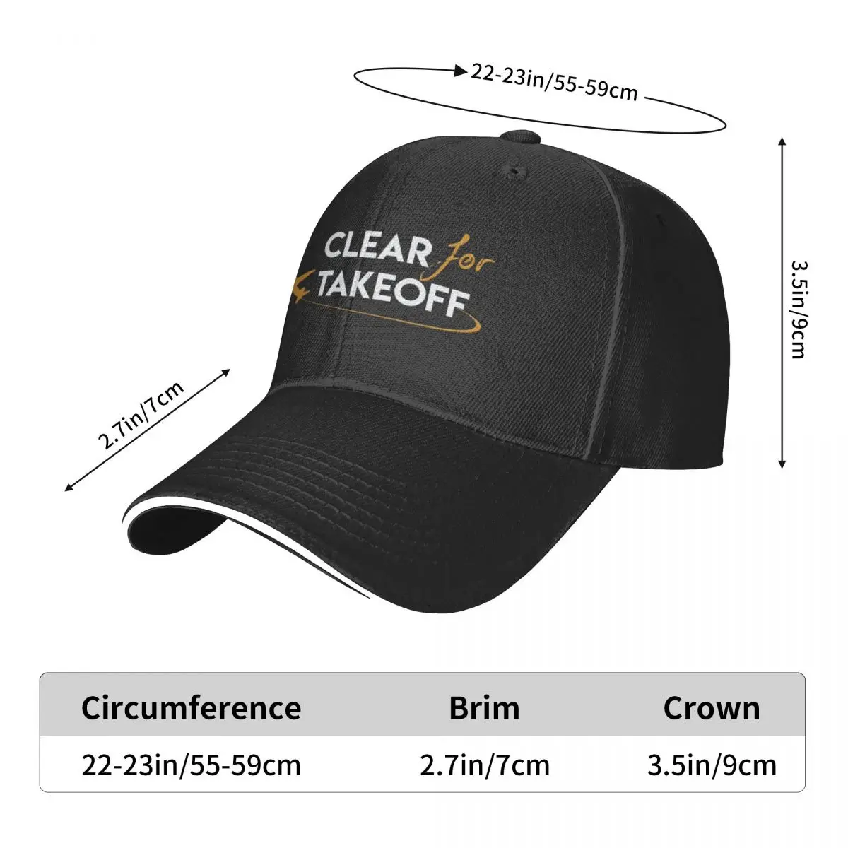 Clear for takeoff Baseball Cap Luxury Hat Beach Bag Christmas Hat Mens Hats Women's