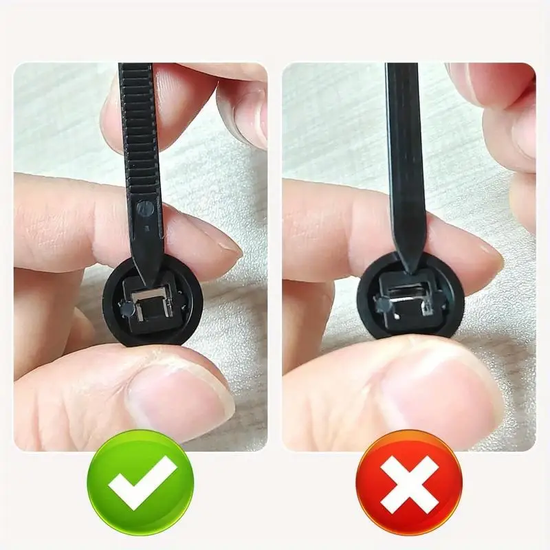 Universal Nylon Cable Tie Buckle Auto Fastener Screw Replacement Clip Car Fender Trunk Engine Guard Panel Wire Management Secure