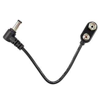 Demonfx DC 9V akü maşası dönüştürücü etkisi pedalı için-DC güç kablosu Snap konektörü gitar etkisi pedalı için 2.1mm 5.5mm fiş