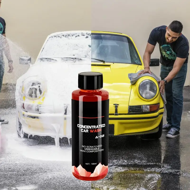 Car Foam Liquid Contaminant Remover 100ml High Foam Multifunctional Highly Concentrated Deep Clean & Restores Car Wash Shampoo