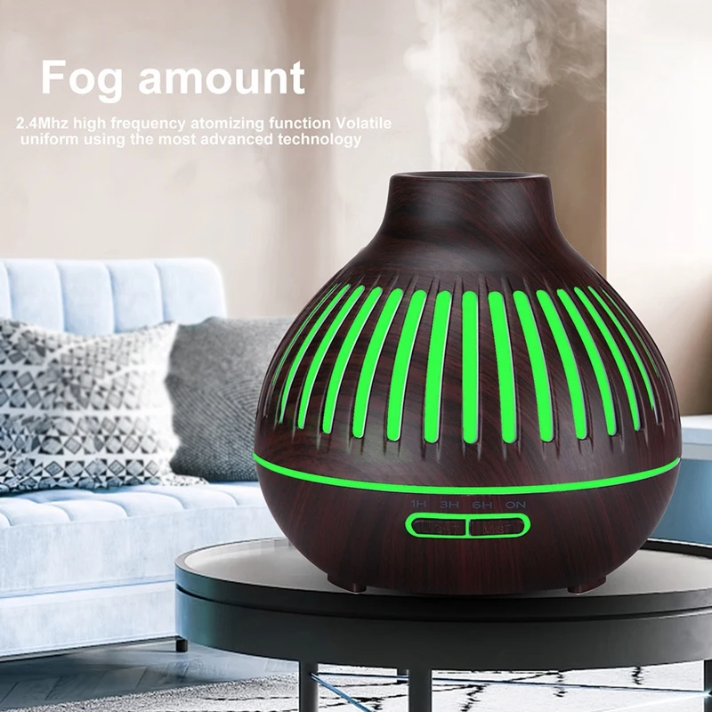 Difusor elétrico do ar do aroma, grão de madeira, umidificador ultrassônico do ar, aromaterapia do óleo essencial, fabricante da névoa