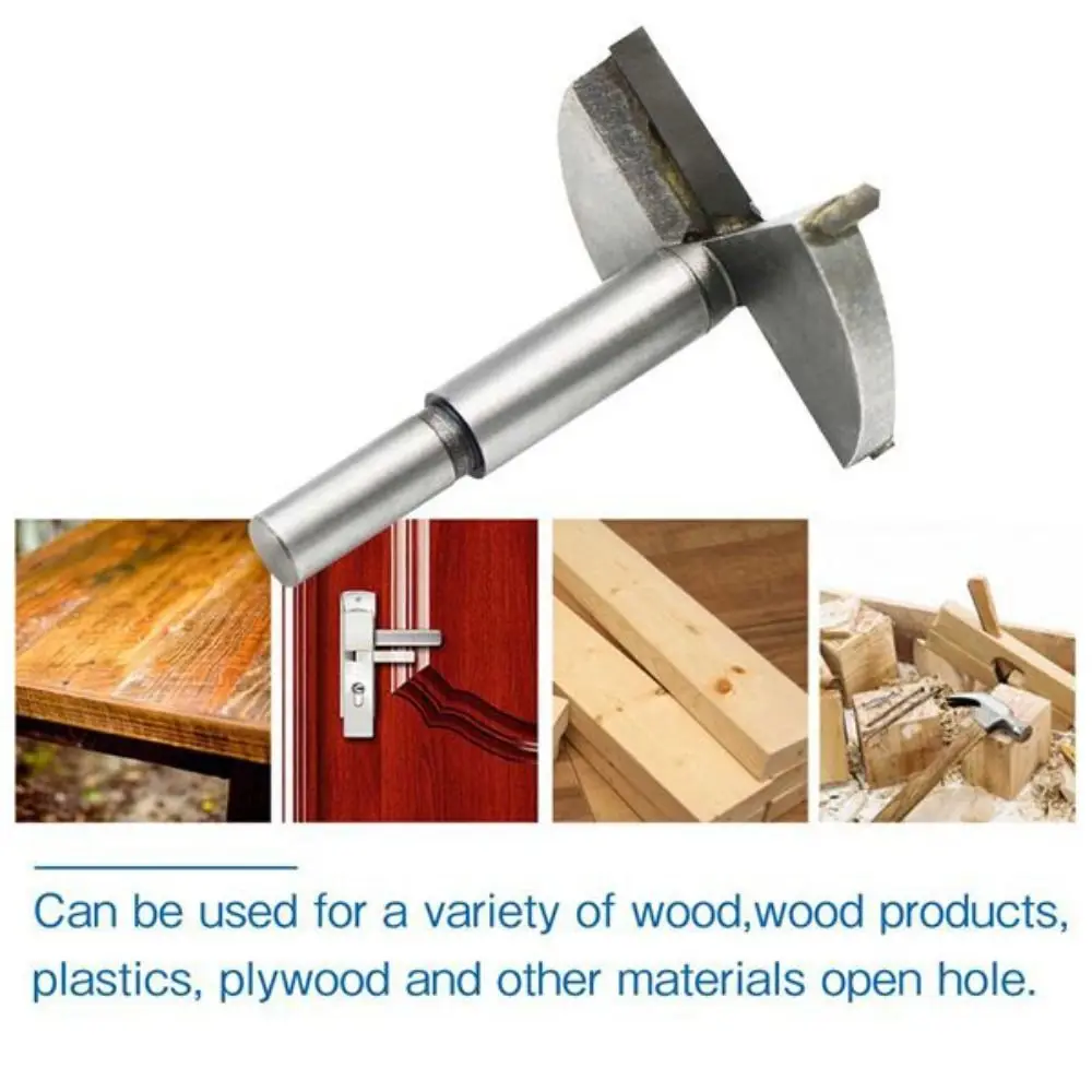 

Carbon Steel Auger Drill Bit Set Self Centering Tungsten Carbide Woodworking Hole Opener Multi Tooth Hole Expanding Hinge Boring