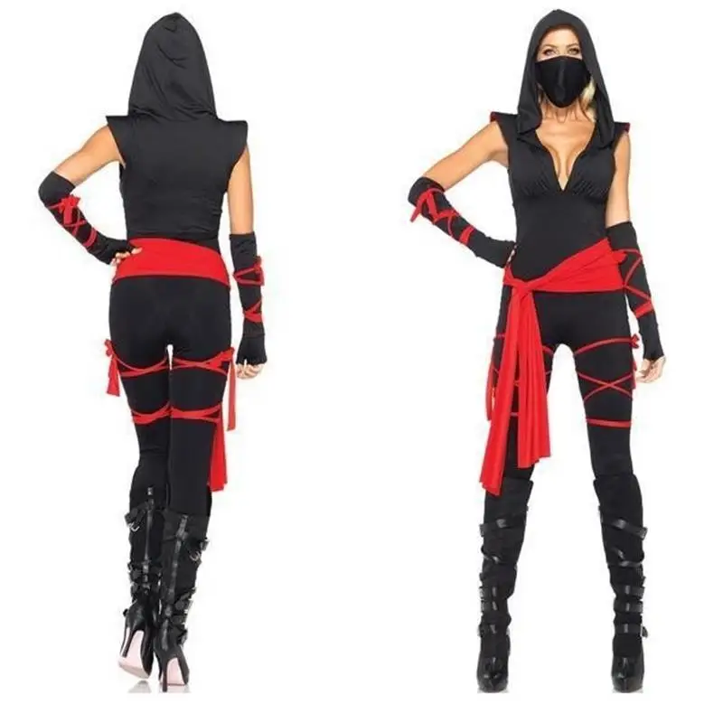 

New Nightclub DS Bla-Piece Women's Pirate Masked Fem Hero Performance Costume loween Women's Ninja Role-plang