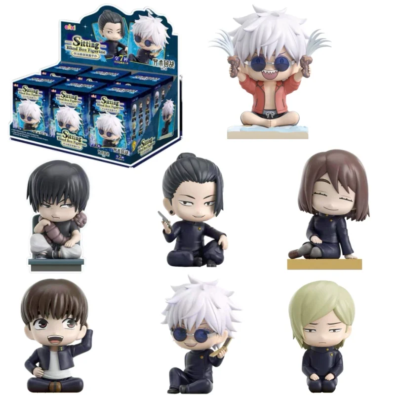 

EAKI Original Jujutsu Kaisen Cute Sitting Series Confirm Style Blind Box Satoru Gojo Anime Figure Model Ornament Collect Gifts