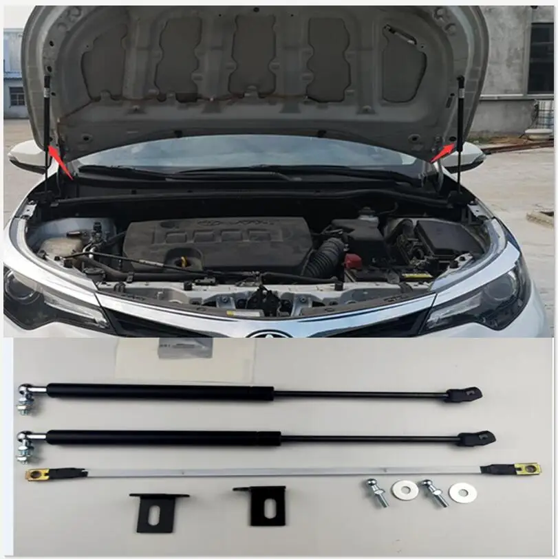 FIT FOR  Toyota Corolla  2014 2015 2016 2017 2018   ACCESSORIES CAR BONNET HOOD GAS SHOCK STRUT LIFT SUPPORT CAR STYLING