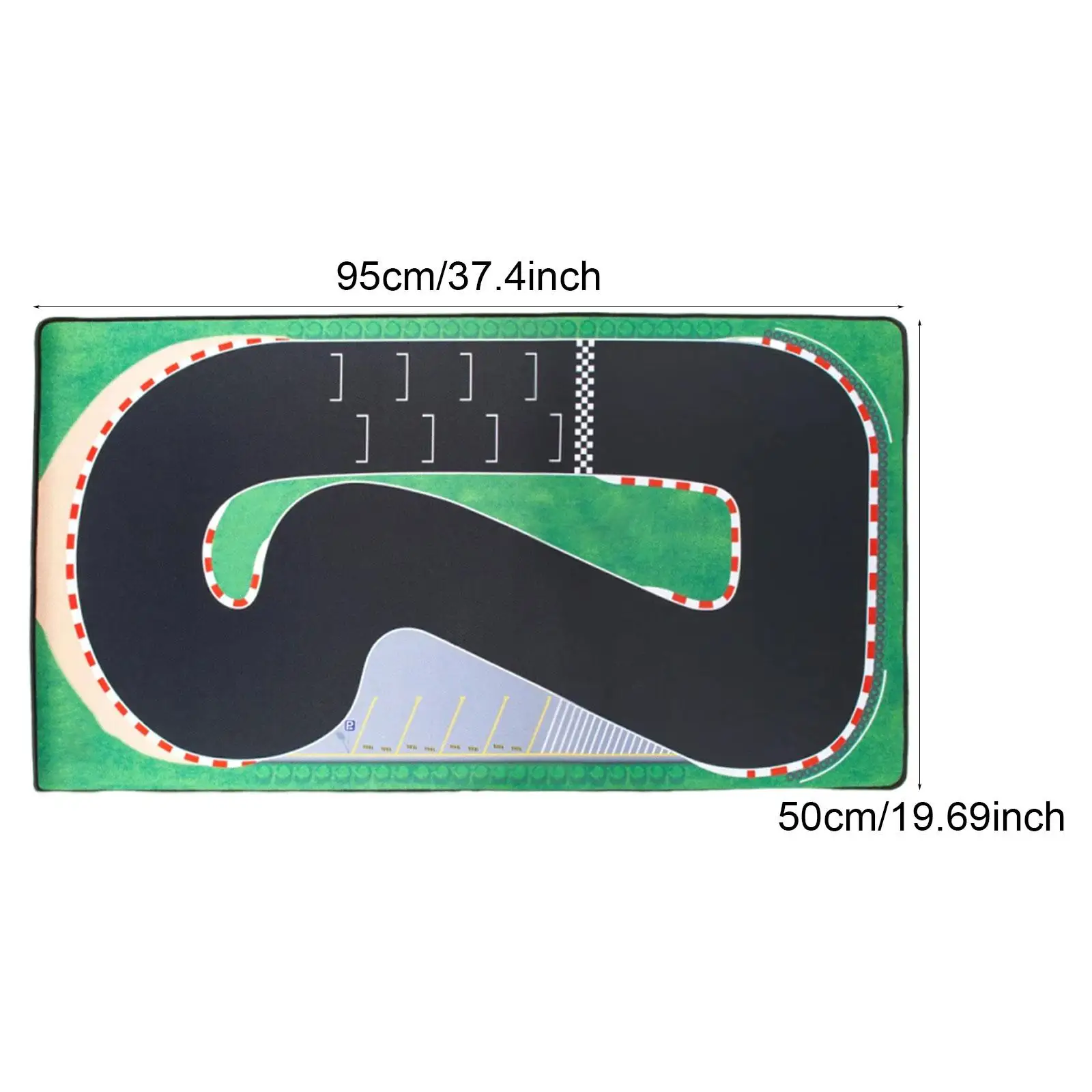 1:76 RC Car Race Track Mat 19.69inx37.40in Spare Parts Easy to Clean, Portable, Rubber Racing Track for C65 C75 C64 C72 C73 view 4