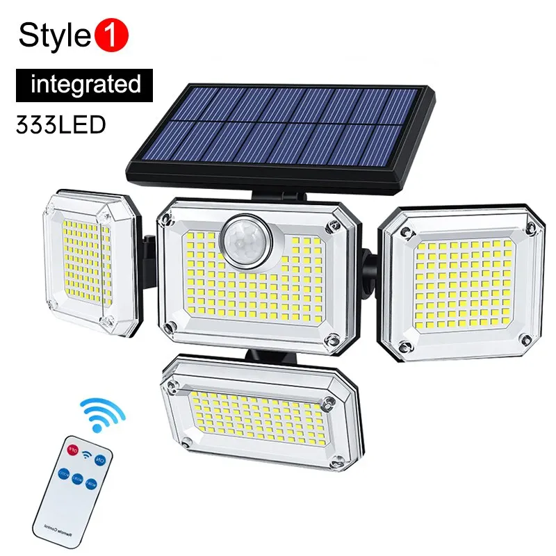 AMARYLLIS 20 W Solarleuchte 122/333 LED IP65 wasserdichte Outdoor Indoor Solar Gartenlampe mit verstellbarem Kopf, breiter Beleuchtungswinkel mit 3 Modi 9
