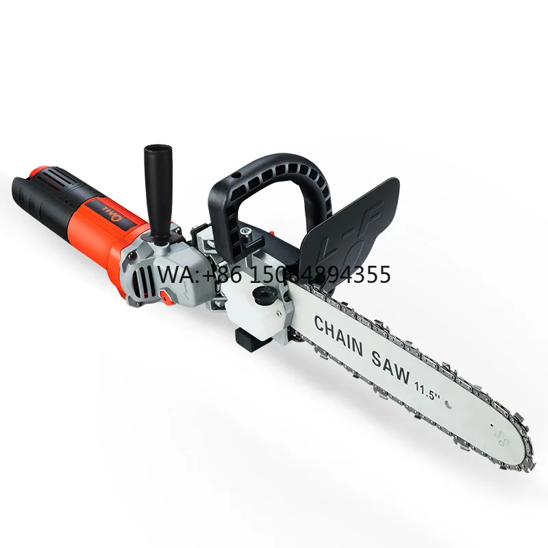 220V Power Tools 980W 2 in 1 Angle Grinder to Chain Saw Portable One-handed Saws for Wood Fruit Tree Pruning